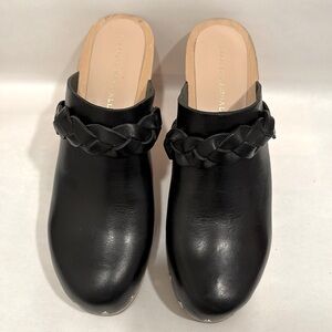 LOEFFLER RANDALL Merrill Braided Leather High Heel Clogs, Size 7